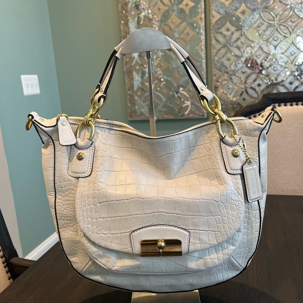 Coach Kristin Crocodile Embossed Bag 22924